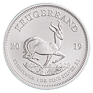 2019 1 oz South African Silver Krugerrand Bullion Coin