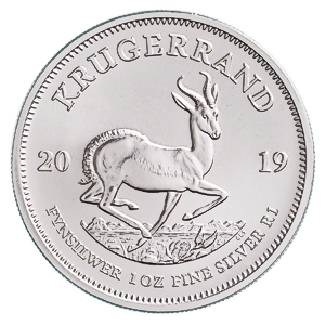 2019 1 oz South African Silver Krugerrand Bullion Coin