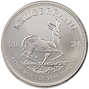 2024 1 oz South African Silver Krugerrand Bullion Coin (BU)