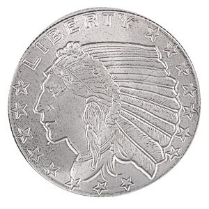 1/4 oz Incuse Indian Silver Round (Pre-Owned in Good Condition)
