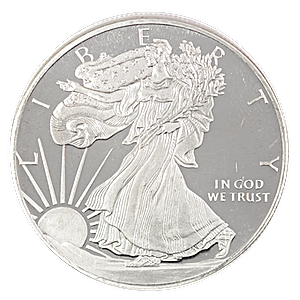 1/2 oz Walking Liberty Silver Bullion Round (Pre-Owned in Good Condition)