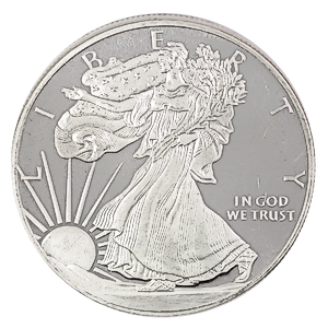 1/2 oz Walking Liberty Silver Bullion Round (Pre-Owned in Good Condition)