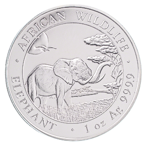 2019 1 oz Somalian Silver Elephant Bullion Coin (Pre-Owned in Good Condition)