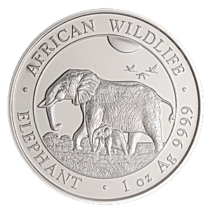 2022 1 oz Somalian Silver Elephant Bullion Coin