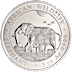 2022 5 oz Somalian Silver Elephant Bullion Coin thumbnail
