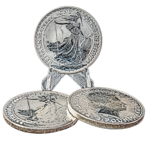 3 pcs of 1 oz 2006 United Kingdom Silver Britannia Coins – Total 3 oz Silver (Pre-Owned in Good Condition)