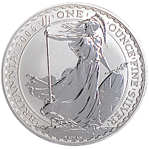 2006 1 oz United Kingdom Silver Britannia Bullion Coin (Pre-Owned in Good Condition)