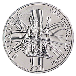 2011 1 oz United Kingdom Silver Britannia Bullion Coin (Pre-Owned in Good Condition)