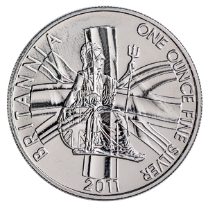 2011 1 oz United Kingdom Silver Britannia Bullion Coin (Pre-Owned in Good Condition)