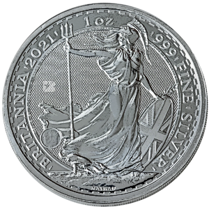2021 1 oz United Kingdom Silver Britannia Bullion Coin
