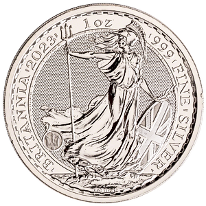 2023 1 oz United Kingdom Silver Britannia Bullion Coin - King Charles III Effigy (BU)