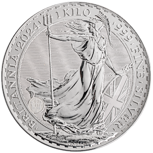 2024 1 Kilogram United Kingdom Silver Britannia Bullion Coin