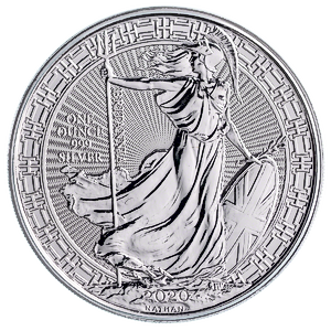 2020 1 oz United Kingdom Silver Britannia Bullion Coin - Oriental Border Design