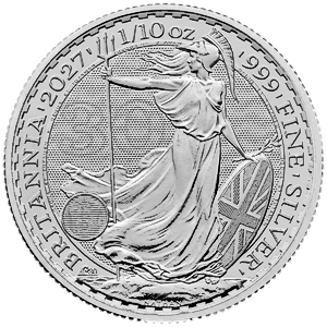 2027 1/10 oz United Kingdom Silver Britannia Bullion Coin
