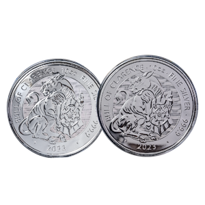 2 pcs of 10 oz 2023 United Kingdom Silver Tudor Beasts 