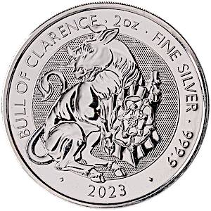 2023 2 oz United Kingdom Silver Tudor Beasts Bullion Coin - The Bull of Clarence