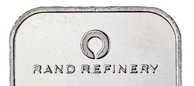 Close-up of the Rand Refinery logo.