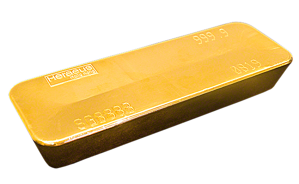 A 400 oz Good Delivery gold bar.