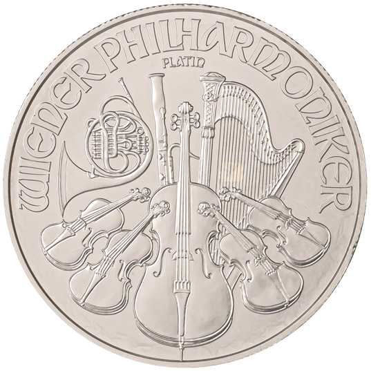 A 1 oz Platinum Philharmonic bullion coin