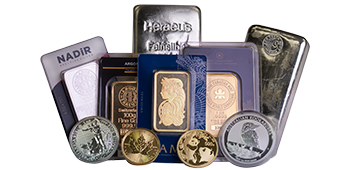 gold silver bars and coins